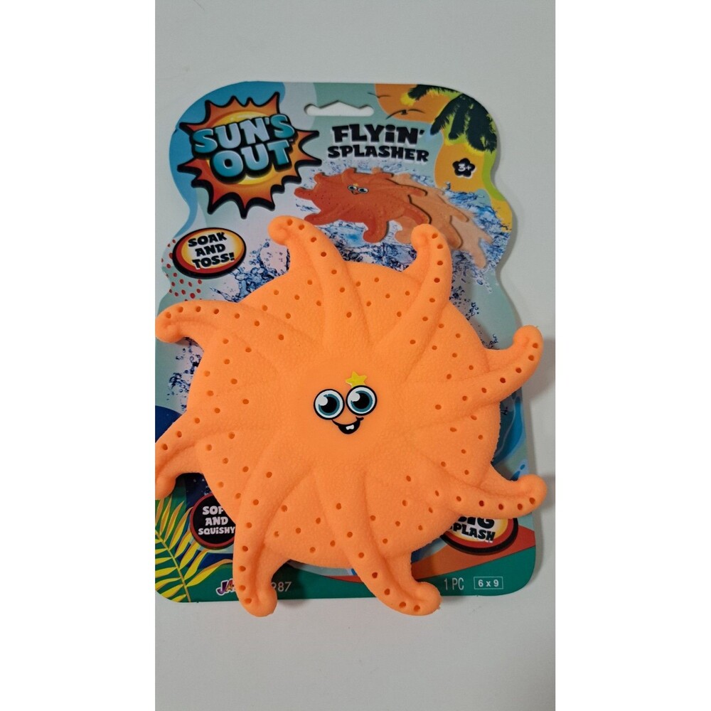 Sun's Out Flyin' Splasher Pool Toy - Orange  New In Original Packaging